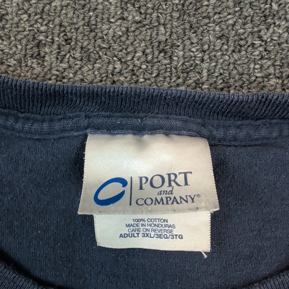 Port and Company Vintage Pepsi Graphic Tee 3XL Navy Blue Cotton Streetwear Logo - Picture 3 of 7